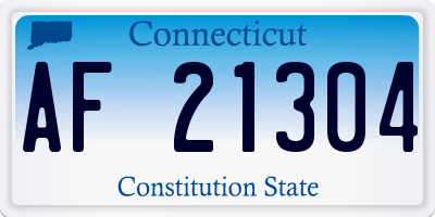 CT license plate AF21304