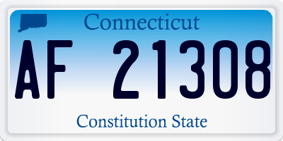 CT license plate AF21308