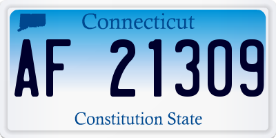 CT license plate AF21309