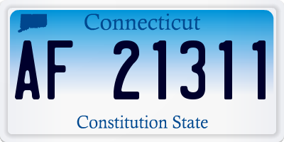 CT license plate AF21311