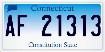 CT license plate AF21313