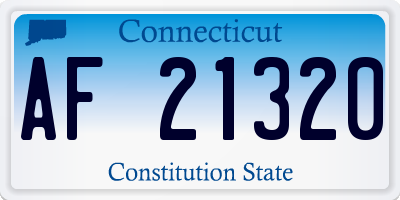 CT license plate AF21320