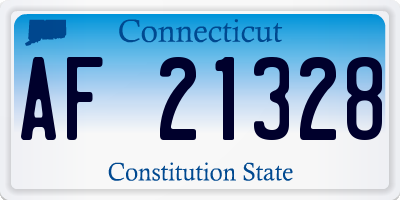 CT license plate AF21328