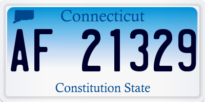CT license plate AF21329