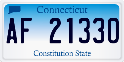 CT license plate AF21330