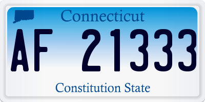 CT license plate AF21333