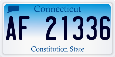 CT license plate AF21336
