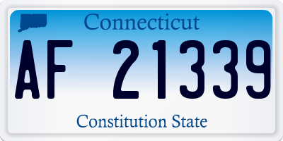 CT license plate AF21339