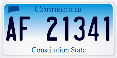 CT license plate AF21341