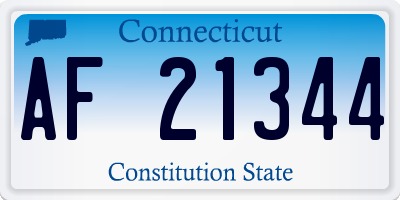 CT license plate AF21344