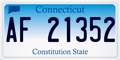 CT license plate AF21352