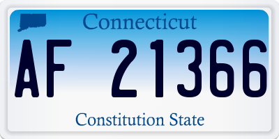 CT license plate AF21366