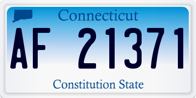 CT license plate AF21371