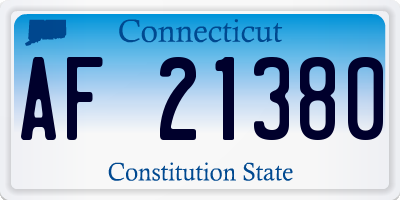 CT license plate AF21380