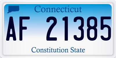 CT license plate AF21385