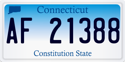CT license plate AF21388