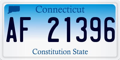 CT license plate AF21396
