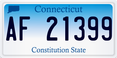 CT license plate AF21399