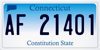 CT license plate AF21401