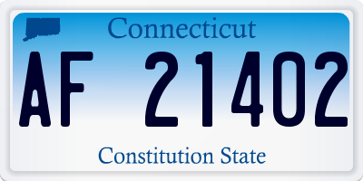 CT license plate AF21402