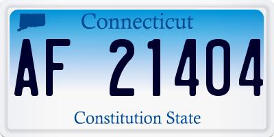 CT license plate AF21404
