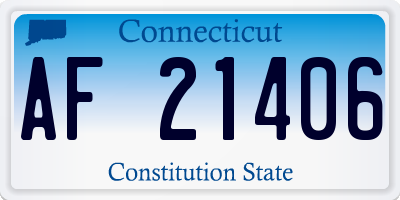 CT license plate AF21406