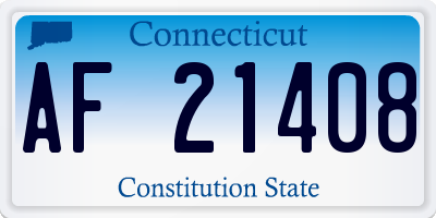 CT license plate AF21408