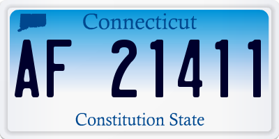 CT license plate AF21411