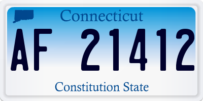 CT license plate AF21412