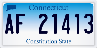 CT license plate AF21413
