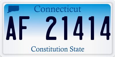 CT license plate AF21414