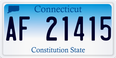 CT license plate AF21415