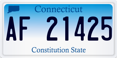 CT license plate AF21425