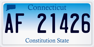 CT license plate AF21426