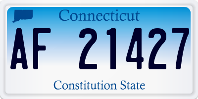 CT license plate AF21427
