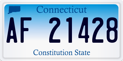 CT license plate AF21428