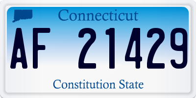 CT license plate AF21429