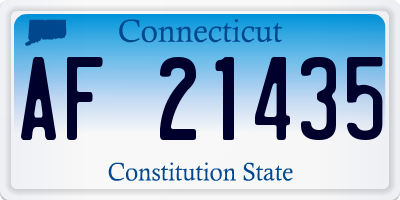 CT license plate AF21435