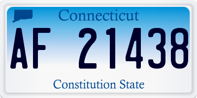 CT license plate AF21438