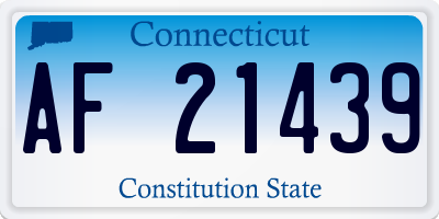 CT license plate AF21439