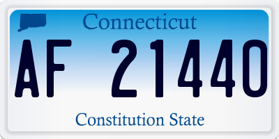 CT license plate AF21440