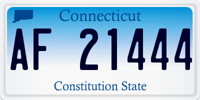 CT license plate AF21444