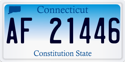 CT license plate AF21446