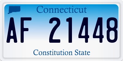 CT license plate AF21448