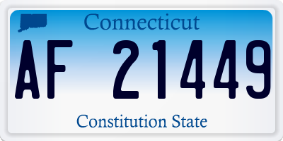 CT license plate AF21449