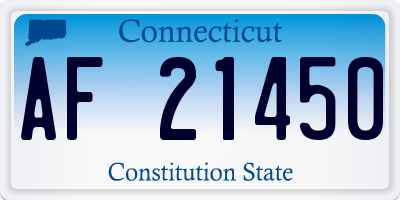 CT license plate AF21450