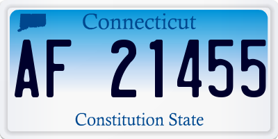 CT license plate AF21455