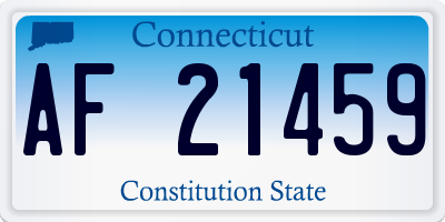 CT license plate AF21459