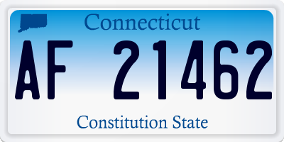 CT license plate AF21462