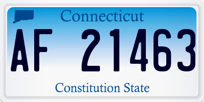 CT license plate AF21463